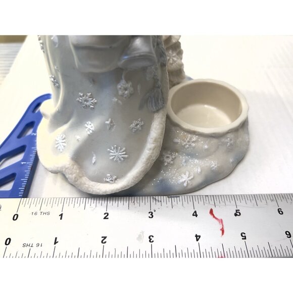 Partylite Spirit of the Season Santa Christmas Tree White Silver Candle Holder - Picture 13 of 14